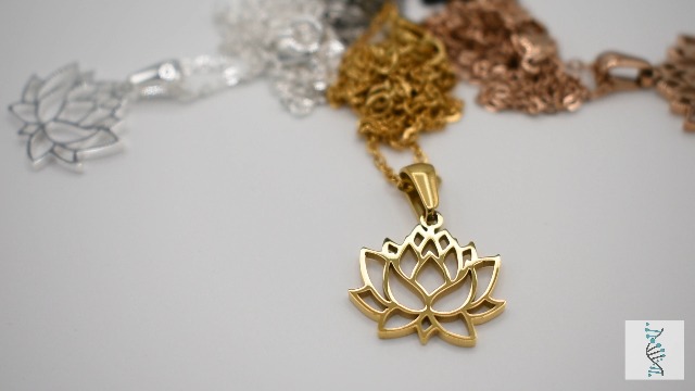 Clayton Jewelry Lotus Flower Stainless Steel Necklace (Rose